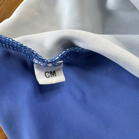 DESTIRA Blue Gymnastics Leotard Girls CM 8 Gym Leo Purple Pink Yellow Accents - Picture 6 of 6